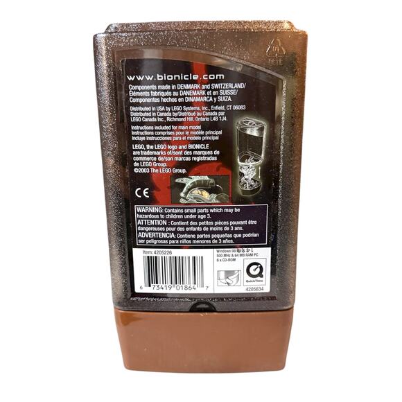 Vintage LEGO BIONICLE Rahkshi PanRahk Brown Orange 8587 Canister Complete Set - Picture 9 of 12